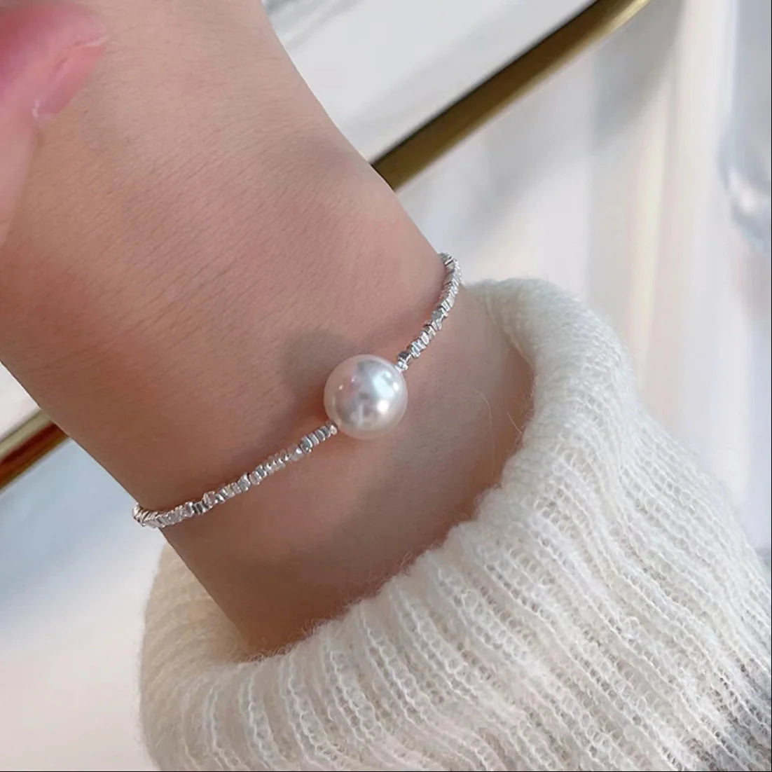 New Fashion Simple Imitation Pearl Choker Necklace for Women Vintage Elegant Beaded Temperament Necklace Wedding Party Jewelry