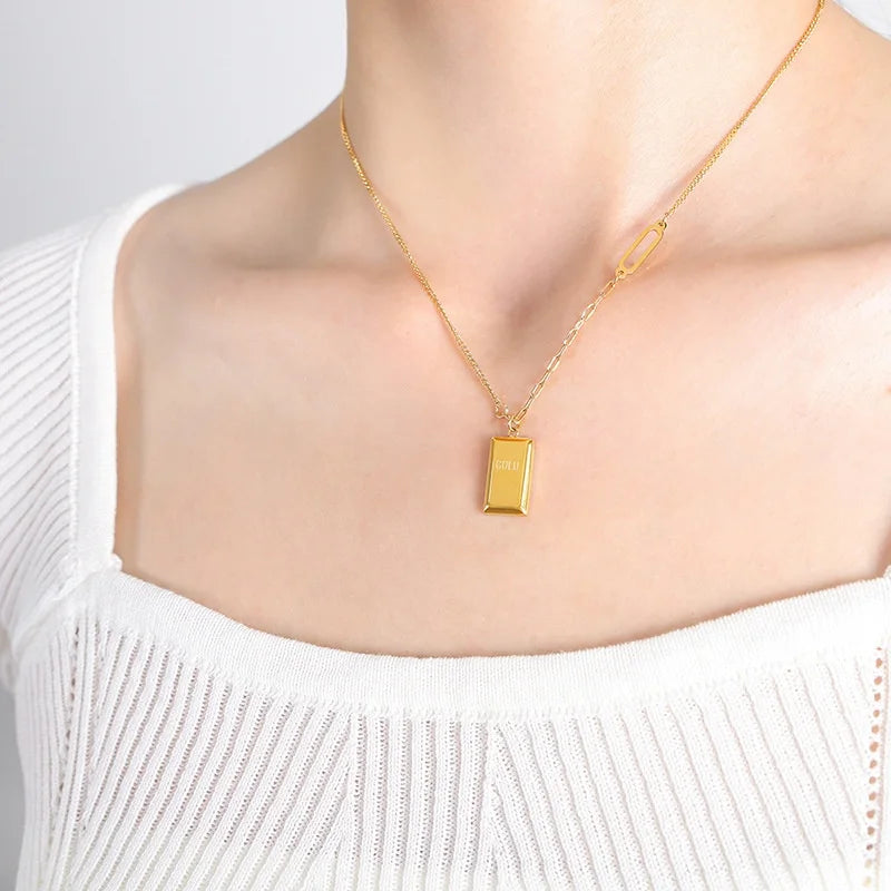 Women's Necklace and Ankle Chain Set Simple Style Stainless Steel non Fading Fashionable and Versatile Jewelry Accessories
