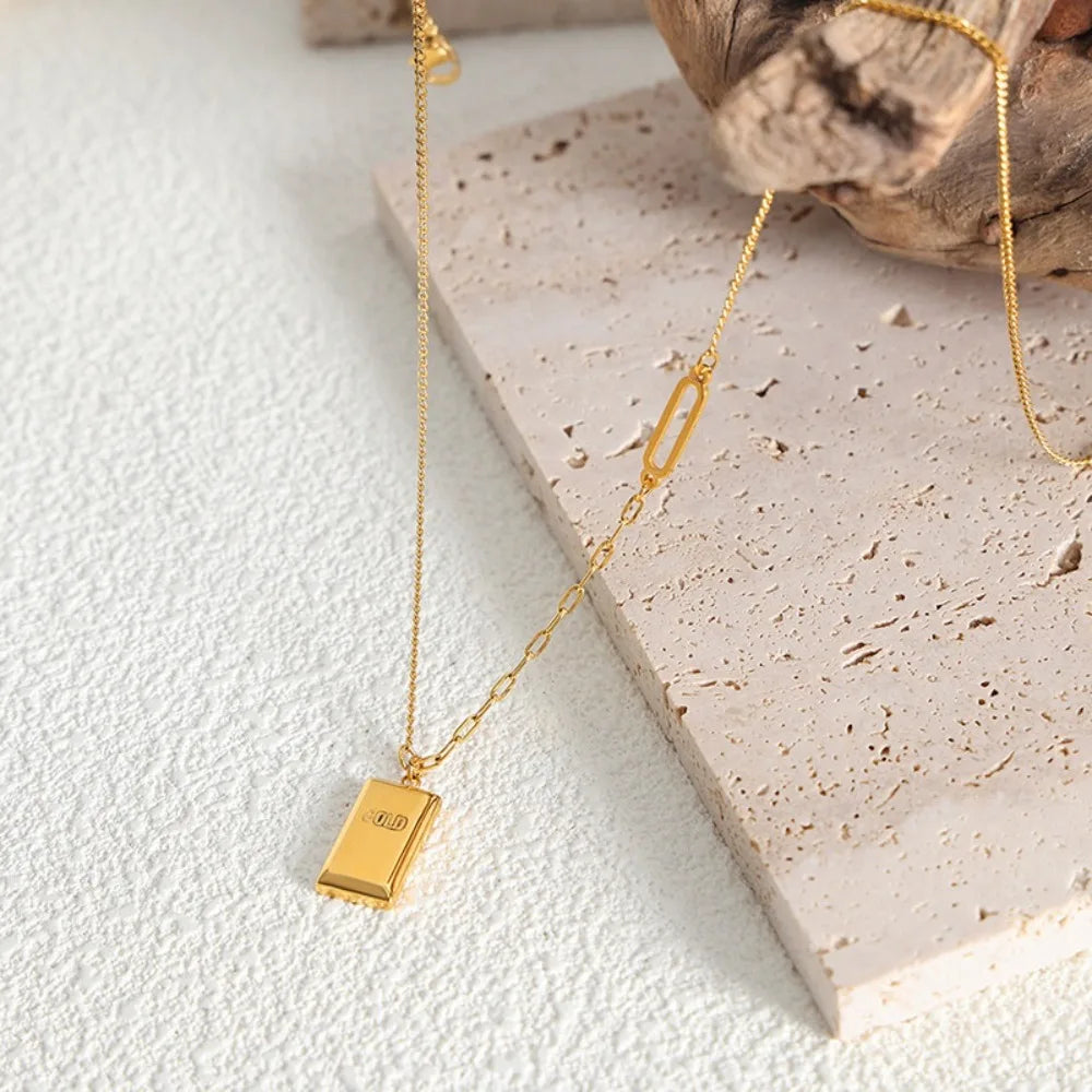 Women's Necklace and Ankle Chain Set Simple Style Stainless Steel non Fading Fashionable and Versatile Jewelry Accessories